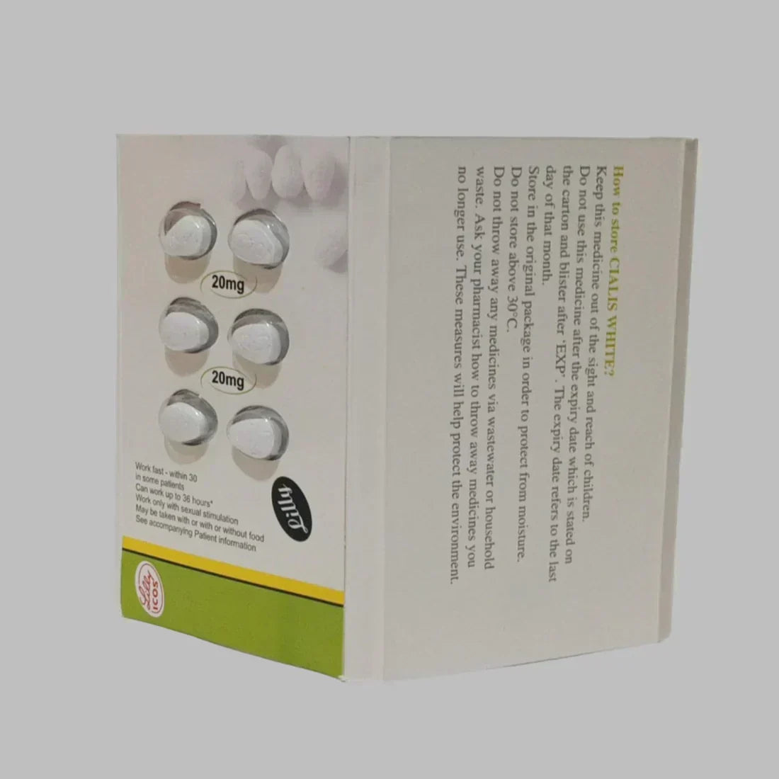 (BOOK) Cialis White  20mg 6 Tablets