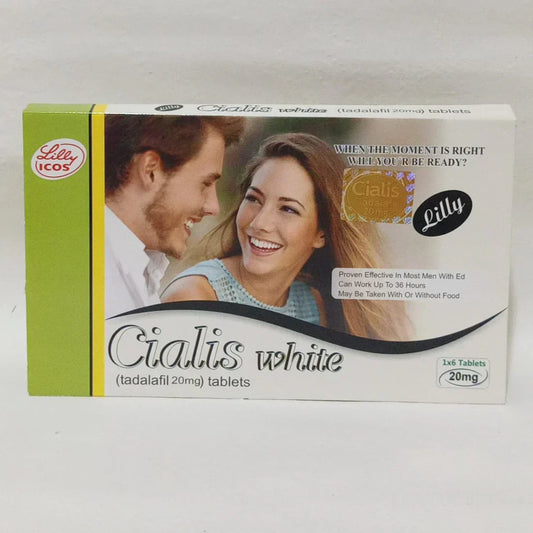 (BOOK) Cialis White  20mg 6 Tablets